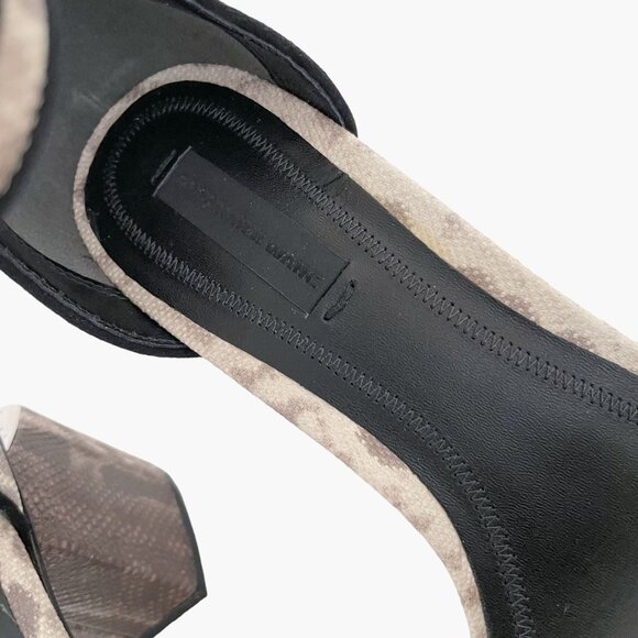 Alexander Wang Abby Sandals EU 36.5 US 6.5 Beige Snake Block Heels Cheetah Brown - Picture 11 of 11